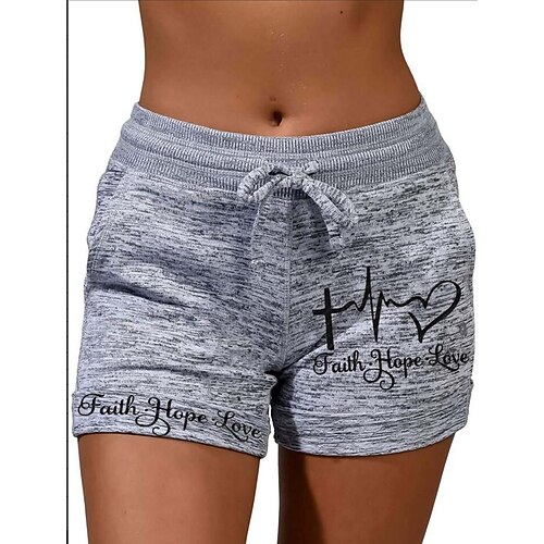 Women's Shorts Cotton Blend Black Mid Waist Athleisure Casual Weekend Side Pockets Print Micro-elastic Short Comfort Heart S M L XL XXL
Women's Shorts Cotton Blend Black Mid Waist Athleisure Casual Weekend Side Pockets Print Micro-elastic Short Comfort Heart S M L XL XXL