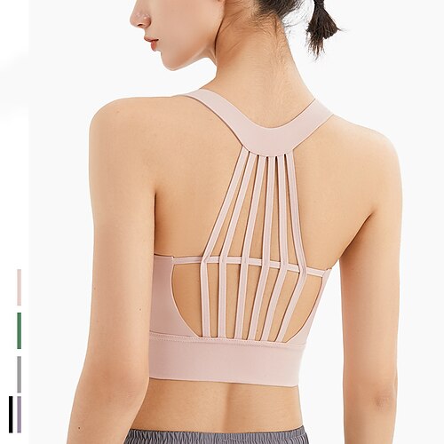 Women's Sports Bra Medium Support Summer Open Back Removable Pad Solid Color Green Black Nylon Yoga Fitness Gym Workout Bra Top Sport Activewear Breathable Quick Dry Comfortable Stretchy Slim
Women's Sports Bra Medium Support Summer Open Back Removable Pad Solid Color Green Black Nylon Yoga Fitness Gym Workout Bra Top Sport Activewear Breathable Quick Dry Comfortable Stretchy Slim