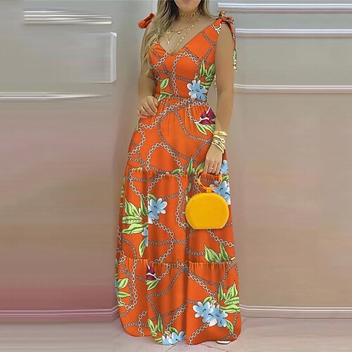 Women's A Line Dress Maxi long Dress Yellow Sleeveless Floral Print Spring Summer Round Neck Stylish Vacation Modern 2022 S M L XL XXL 3XL
Women's A Line Dress Maxi long Dress Yellow Sleeveless Floral Print Spring Summer Round Neck Stylish Vacation Modern 2022 S M L XL XXL 3XL