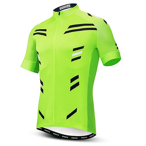21Grams Men's Cycling Jersey Short Sleeve Bike Top with 3 Rear Pockets Mountain Bike MTB Road Bike Cycling Breathable Quick Dry Moisture Wicking Reflective Strips Green Stripes Polyester Spandex
21Grams Men's Cycling Jersey Short Sleeve Bike Top with 3 Rear Pockets Mountain Bike MTB Road Bike Cycling Breathable Quick Dry Moisture Wicking Reflective Strips Green Stripes Polyester Spandex