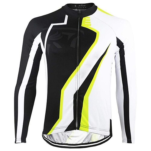 21Grams Men's Cycling Jersey Long Sleeve Bike Top with 3 Rear Pockets Mountain Bike MTB Road Bike Cycling Breathable Quick Dry Moisture Wicking Reflective Strips Black White Color Block Polyester
21Grams Men's Cycling Jersey Long Sleeve Bike Top with 3 Rear Pockets Mountain Bike MTB Road Bike Cycling Breathable Quick Dry Moisture Wicking Reflective Strips Black White Color Block Polyester