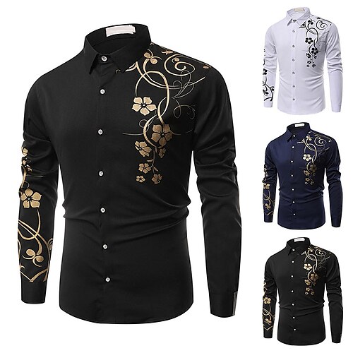 Men's Shirt Floral Turndown Blue White Black Print Outdoor Street Long Sleeve Button-Down Print Clothing Apparel Fashion Casual Breathable Comfortable / Summer / Spring / Summer
Men's Shirt Floral Turndown Blue White Black Print Outdoor Street Long Sleeve Button-Down Print Clothing Apparel Fashion Casual Breathable Comfortable / Summer / Spring / Summer