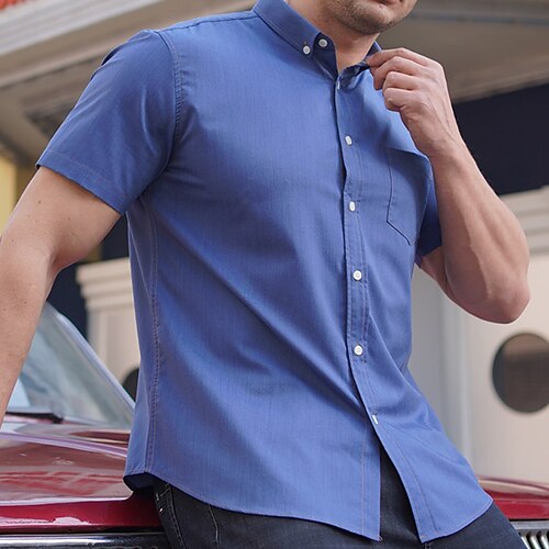 chemise homme couleur unie turndown street décontracté boutonné manches courtes hauts mode respirant confortable bleu royal bleu clair chemises d'été
chemise homme couleur unie turndown street décontracté boutonné manches courtes hauts mode respirant confortable bleu royal bleu clair chemises d'été
