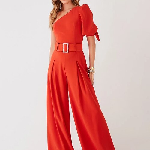 Per donna Tuta Tinta unica Monospalla Elegante Feste Standard Mezza manica Arancione Bianco S M L Estate
Per donna Tuta Tinta unica Monospalla Elegante Feste Standard Mezza manica Arancione Bianco S M L Estate