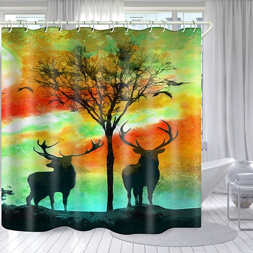 Painting Digital Printing Shower Curtain Shower Curtains Hooks Modern Polyester New Design
Painting Digital Printing Shower Curtain Shower Curtains Hooks Modern Polyester New Design