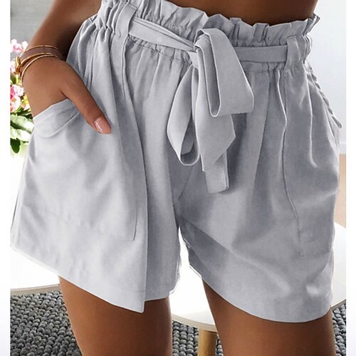 Women's Shorts Drawstring Pocket Plain Daily Regular Summer Light Khaki. White Black Dark Green Light Grey
Women's Shorts Drawstring Pocket Plain Daily Regular Summer Light Khaki. White Black Dark Green Light Grey