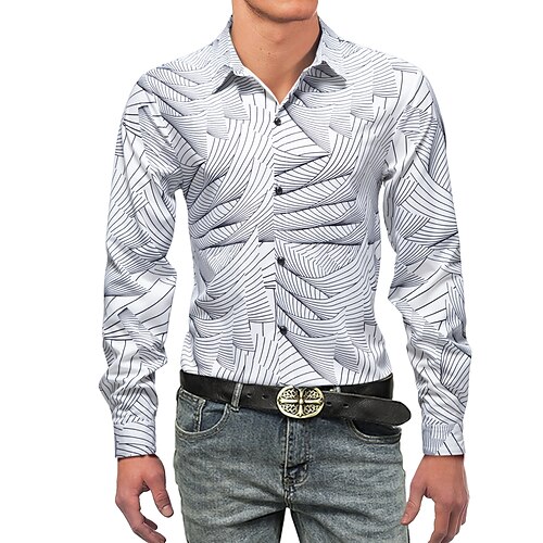 Men's Shirt Other Prints Geometry Spray Classic Collar Casual Daily Print Long Sleeve Tops Business Casual Fashion Classic White Black Navy Blue Summer Shirts
Men's Shirt Other Prints Geometry Spray Classic Collar Casual Daily Print Long Sleeve Tops Business Casual Fashion Classic White Black Navy Blue Summer Shirts