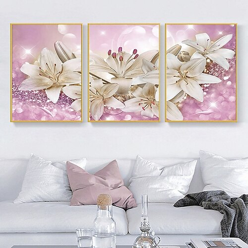 3 Panels Golden and Pink Lily Painting Wall Art Decorative Painting Frameless Painting Core
3 Panels Golden and Pink Lily Painting Wall Art Decorative Painting Frameless Painting Core