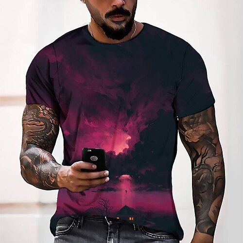 Men's T shirt Tee Tee Graphic Round Neck Red 3D Print Casual Daily Short Sleeve 3D Print Clothing Apparel Fashion Cool Designer Comfortable / Summer / Summer
Men's T shirt Tee Tee Graphic Round Neck Red 3D Print Casual Daily Short Sleeve 3D Print Clothing Apparel Fashion Cool Designer Comfortable / Summer / Summer