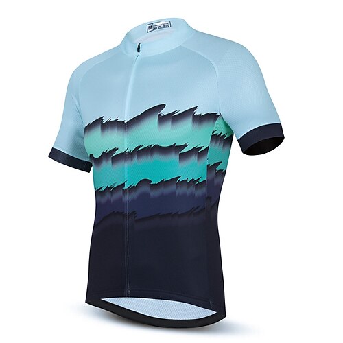 21Grams Men's Cycling Jersey Short Sleeve Bike Top with 3 Rear Pockets Mountain Bike MTB Road Bike Cycling Breathable Quick Dry Moisture Wicking Reflective Strips Sky Blue Polyester Spandex Sports
21Grams Men's Cycling Jersey Short Sleeve Bike Top with 3 Rear Pockets Mountain Bike MTB Road Bike Cycling Breathable Quick Dry Moisture Wicking Reflective Strips Sky Blue Polyester Spandex Sports