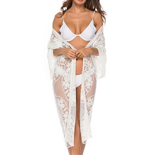 Women's Swimwear Cover Up Beach Top Normal Swimsuit UV Protection Embroidery Mesh Lace Floral White Black Blue Yellow Light Green V Wire Bathing Suits New Stylish Vacation / Sexy
Women's Swimwear Cover Up Beach Top Normal Swimsuit UV Protection Embroidery Mesh Lace Floral White Black Blue Yellow Light Green V Wire Bathing Suits New Stylish Vacation / Sexy