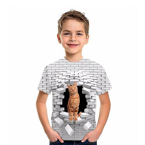 Kids Boys T shirt Animal Outdoor 3D Print Short Sleeve Active 3-12 Years Spring White
Kids Boys T shirt Animal Outdoor 3D Print Short Sleeve Active 3-12 Years Spring White