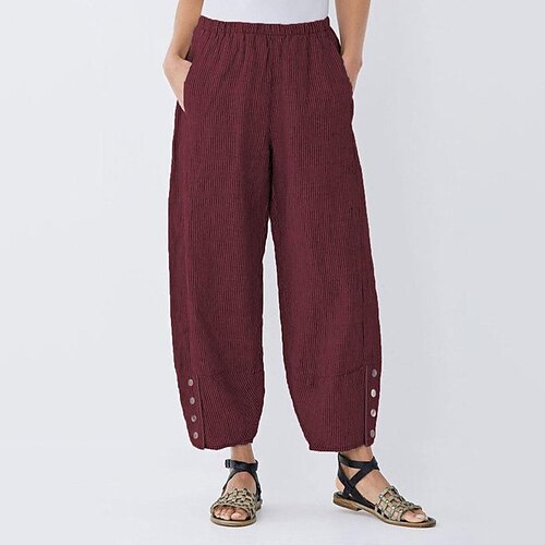 Women's Plus Size Pants Pocket Solid Color Casual Casual Daily Natural Full Length Fall Spring Green White Black L XL XXL 3XL 4XL
Women's Plus Size Pants Pocket Solid Color Casual Casual Daily Natural Full Length Fall Spring Green White Black L XL XXL 3XL 4XL