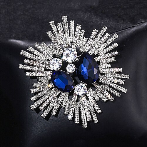 

Women's Brooches Classic Creative Stylish Artistic Luxury Fashion Vintage Brooch Jewelry Burgundy Blue For Party School Gift Daily Festival