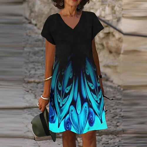Mujer Vestido de cambio Azul Piscina Manga Corta Corazón Estampado Primavera Verano Escote en Pico Moderno Holgado 2022 S M L XL XXL 3XL
Mujer Vestido de cambio Azul Piscina Manga Corta Corazón Estampado Primavera Verano Escote en Pico Moderno Holgado 2022 S M L XL XXL 3XL