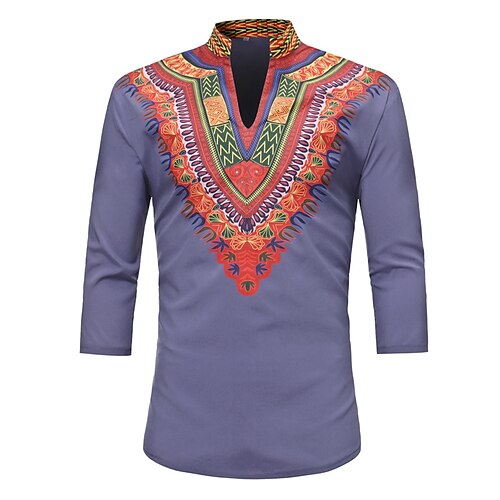 Adults Men's African Print Dashiki Modern African Outfits For Party Polyester Masquerade Top
Adults Men's African Print Dashiki Modern African Outfits For Party Polyester Masquerade Top