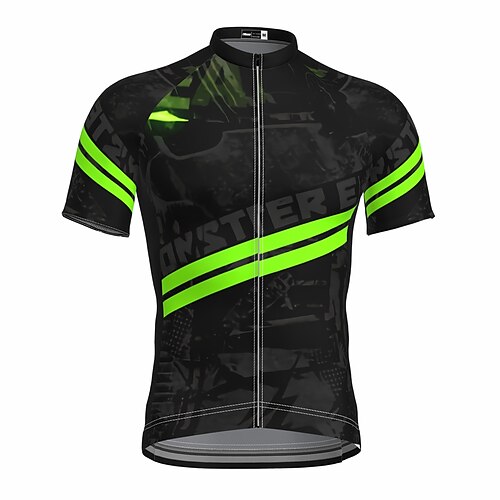21Grams Men's Cycling Jersey Short Sleeve Bike Top with 3 Rear Pockets Mountain Bike MTB Road Bike Cycling Breathable Quick Dry Moisture Wicking Reflective Strips Black Stripes Polyester Spandex
21Grams Men's Cycling Jersey Short Sleeve Bike Top with 3 Rear Pockets Mountain Bike MTB Road Bike Cycling Breathable Quick Dry Moisture Wicking Reflective Strips Black Stripes Polyester Spandex