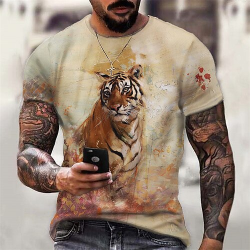 Men's T shirt Tee Graphic Tiger Crew Neck Yellow 3D Print Daily Sports Short Sleeve Print Clothing Apparel Designer Casual Classic Big and Tall / Summer / Summer
Men's T shirt Tee Graphic Tiger Crew Neck Yellow 3D Print Daily Sports Short Sleeve Print Clothing Apparel Designer Casual Classic Big and Tall / Summer / Summer