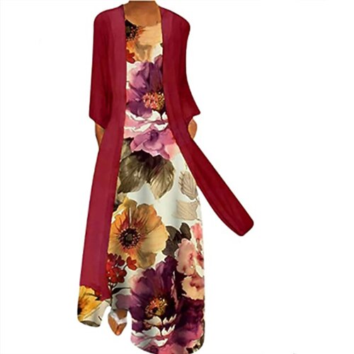 Women's Dress Set Two Piece Dress Long Dress Maxi Dress Green Blue Purple Long Sleeve Floral Print Winter Fall Autumn Crew Neck Modern Winter Dress Fall Dress Loose Fit 2022 S M L XL XXL 3XL 4XL 5XL
Women's Dress Set Two Piece Dress Long Dress Maxi Dress Green Blue Purple Long Sleeve Floral Print Winter Fall Autumn Crew Neck Modern Winter Dress Fall Dress Loose Fit 2022 S M L XL XXL 3XL 4XL 5XL
