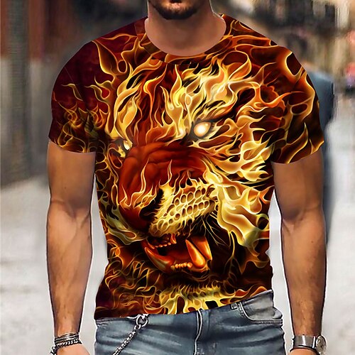 Men's T shirt Tee Animal Lion Crew Neck Red 3D Print Outdoor Street Short Sleeve Print Clothing Apparel Sports Fashion Sportswear Casual / Summer / Spring / Summer
Men's T shirt Tee Animal Lion Crew Neck Red 3D Print Outdoor Street Short Sleeve Print Clothing Apparel Sports Fashion Sportswear Casual / Summer / Spring / Summer