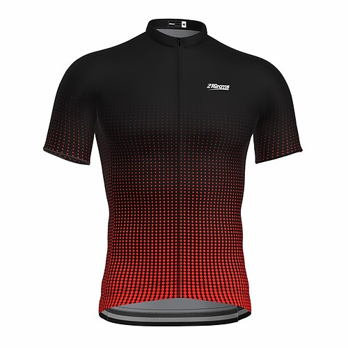 21Grams Men's Cycling Jersey Short Sleeve Bike Top with 3 Rear Pockets Mountain Bike MTB Road Bike Cycling Breathable Quick Dry Moisture Wicking Reflective Strips Red Polka Dot Gradient Polyester
21Grams Men's Cycling Jersey Short Sleeve Bike Top with 3 Rear Pockets Mountain Bike MTB Road Bike Cycling Breathable Quick Dry Moisture Wicking Reflective Strips Red Polka Dot Gradient Polyester