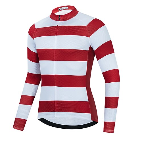 21Grams Men's Cycling Jersey Long Sleeve Bike Top with 3 Rear Pockets Mountain Bike MTB Road Bike Cycling Breathable Quick Dry Moisture Wicking Reflective Strips Red Color Block Stripes Polyester
21Grams Men's Cycling Jersey Long Sleeve Bike Top with 3 Rear Pockets Mountain Bike MTB Road Bike Cycling Breathable Quick Dry Moisture Wicking Reflective Strips Red Color Block Stripes Polyester