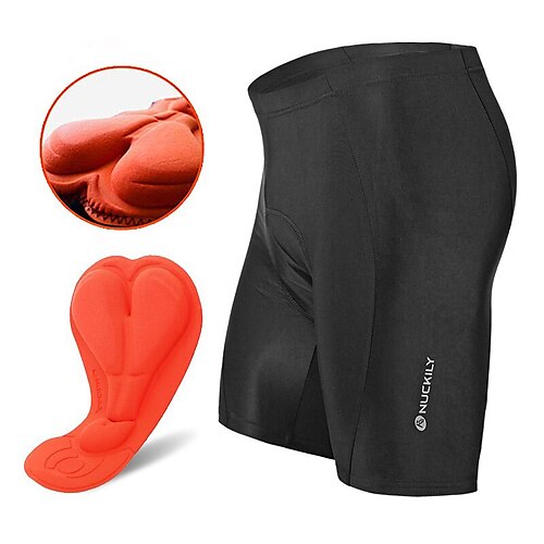 

Nuckily Men's Women's Bike Shorts Cycling Padded Shorts Bike Shorts Pants Relaxed Fit Mountain Bike MTB Road Bike Cycling Sports Breathable Anatomic Design Ultraviolet Resistant Wearable Black