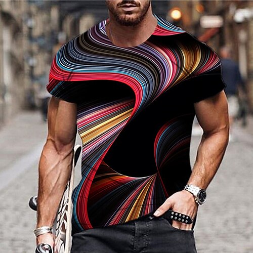 Herre Unisex T-shirt Geometrisk Grafiske tryk Lineær Rund hals Sort / Rød 3D-udskrivning udendørs Gade Kortærmet Trykt mønster Tøj Sport Designer Afslappet Stor og høj / Sommer / Sommer
Herre Unisex T-shirt Geometrisk Grafiske tryk Lineær Rund hals Sort / Rød 3D-udskrivning udendørs Gade Kortærmet Trykt mønster Tøj Sport Designer Afslappet Stor og høj / Sommer / Sommer