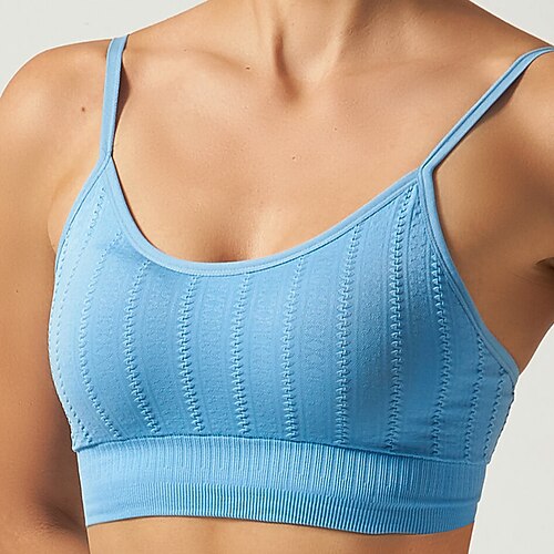 Women's Spaghetti Strap Sports Bra Light Support Summer Open Back Removable Pad Solid Color Black Blue Nylon Yoga Fitness Gym Workout Bra Top Sport Activewear Breathable Quick Dry Comfortable Stretchy
Women's Spaghetti Strap Sports Bra Light Support Summer Open Back Removable Pad Solid Color Black Blue Nylon Yoga Fitness Gym Workout Bra Top Sport Activewear Breathable Quick Dry Comfortable Stretchy