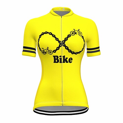 21Grams Women's Cycling Jersey Short Sleeve Bike Top with 3 Rear Pockets Mountain Bike MTB Road Bike Cycling Breathable Quick Dry Moisture Wicking Reflective Strips Yellow Graphic Polyester Spandex
21Grams Women's Cycling Jersey Short Sleeve Bike Top with 3 Rear Pockets Mountain Bike MTB Road Bike Cycling Breathable Quick Dry Moisture Wicking Reflective Strips Yellow Graphic Polyester Spandex