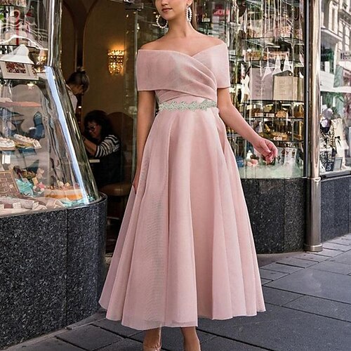Women's A Line Dress Midi Dress Blue Pink Short Sleeve Solid Color Ruched Mesh Fall Winter V Neck Off Shoulder Hot Elegant Prom Dress Party 2022 S M L XL / Party Dress
Women's A Line Dress Midi Dress Blue Pink Short Sleeve Solid Color Ruched Mesh Fall Winter V Neck Off Shoulder Hot Elegant Prom Dress Party 2022 S M L XL / Party Dress