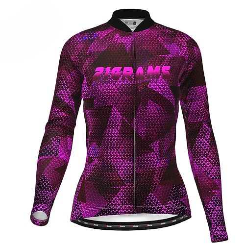 21Grams Women's Cycling Jacket Cycling Jersey Long Sleeve Bike Jacket Top with 3 Rear Pockets Mountain Bike MTB Road Bike Cycling Thermal Warm Warm Breathable Quick Dry Purple Graphic Geometic
21Grams Women's Cycling Jacket Cycling Jersey Long Sleeve Bike Jacket Top with 3 Rear Pockets Mountain Bike MTB Road Bike Cycling Thermal Warm Warm Breathable Quick Dry Purple Graphic Geometic