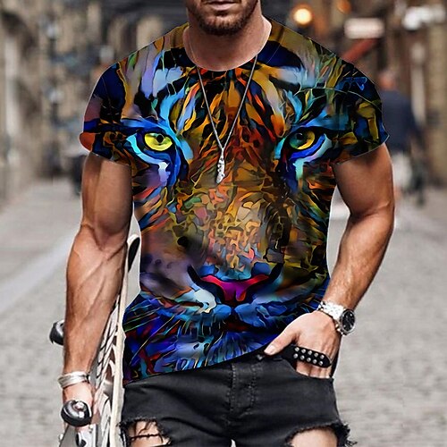 Men's T shirt Tee Animal Tiger Crew Neck Blue 3D Print Outdoor Street Short Sleeve Print Clothing Apparel Sports Fashion Sportswear Casual / Summer / Spring / Summer
Men's T shirt Tee Animal Tiger Crew Neck Blue 3D Print Outdoor Street Short Sleeve Print Clothing Apparel Sports Fashion Sportswear Casual / Summer / Spring / Summer