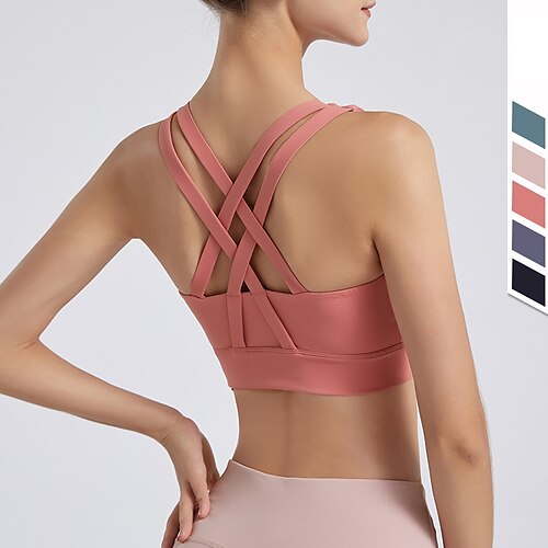 Women's Scoop Neck Sports Bra Medium Support Summer Open Back Cross Back Solid Color Black Gray Nylon Yoga Fitness Gym Workout Bra Top Sport Activewear Breathable Quick Dry Comfortable Stretchy Slim
Women's Scoop Neck Sports Bra Medium Support Summer Open Back Cross Back Solid Color Black Gray Nylon Yoga Fitness Gym Workout Bra Top Sport Activewear Breathable Quick Dry Comfortable Stretchy Slim