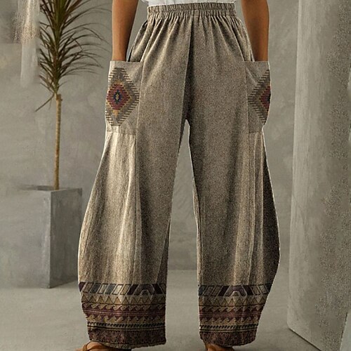 Women's Plus Size Wide Leg Chinos Pocket Print Geometric Streetwear Bodysuits Daily Vacation Natural Full Length Fall Spring Blue khaki L XL XXL 3XL
Women's Plus Size Wide Leg Chinos Pocket Print Geometric Streetwear Bodysuits Daily Vacation Natural Full Length Fall Spring Blue khaki L XL XXL 3XL