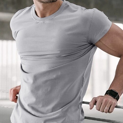 Men's T shirt Tee Solid Color Crew Neck Green Gray White Casual Daily Short Sleeve Clothing Apparel Cotton Sports Fashion Lightweight Big and Tall / Summer
Men's T shirt Tee Solid Color Crew Neck Green Gray White Casual Daily Short Sleeve Clothing Apparel Cotton Sports Fashion Lightweight Big and Tall / Summer