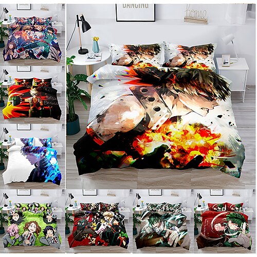 Hero Academy 3-Pieces Duvet Cover Set Hotel Bedding Sets Kids Comforter Cover with Soft Lightweight Microfiber, Include 1 Duvet Cover, 2 Pillowcases(1 Pillowcase for Twin/Single)
Hero Academy 3-Pieces Duvet Cover Set Hotel Bedding Sets Kids Comforter Cover with Soft Lightweight Microfiber, Include 1 Duvet Cover, 2 Pillowcases(1 Pillowcase for Twin/Single)