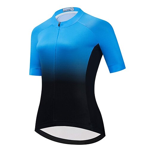21Grams Women's Cycling Jersey Short Sleeve Bike Top with 3 Rear Pockets Mountain Bike MTB Road Bike Cycling Breathable Quick Dry Moisture Wicking Reflective Strips Blue Black Gradient Polyester
21Grams Women's Cycling Jersey Short Sleeve Bike Top with 3 Rear Pockets Mountain Bike MTB Road Bike Cycling Breathable Quick Dry Moisture Wicking Reflective Strips Blue Black Gradient Polyester