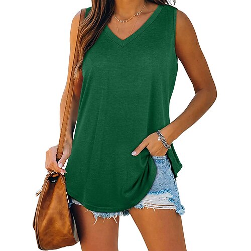 Women's Tank Top Camis Green Blue Pink Plain Sleeveless Daily Weekend Streetwear Casual V Neck Regular S
Women's Tank Top Camis Green Blue Pink Plain Sleeveless Daily Weekend Streetwear Casual V Neck Regular S