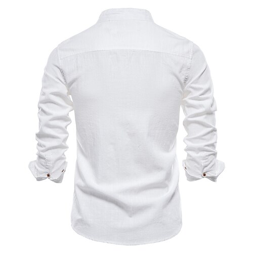 Men's Dress Shirt Solid Colored Stand Collar Street Casual Button-Down Long Sleeve Tops Casual Fashion Breathable Comfortable White Gray Khaki Summer Shirts
Men's Dress Shirt Solid Colored Stand Collar Street Casual Button-Down Long Sleeve Tops Casual Fashion Breathable Comfortable White Gray Khaki Summer Shirts