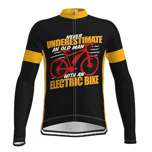 21Grams Men's Cycling Jersey Long Sleeve Bike Top with 3 Rear Pockets Mountain Bike MTB Road Bike Cycling Breathable Quick Dry Moisture Wicking Reflective Strips Black Graphic Polyester Spandex Sports
21Grams Men's Cycling Jersey Long Sleeve Bike Top with 3 Rear Pockets Mountain Bike MTB Road Bike Cycling Breathable Quick Dry Moisture Wicking Reflective Strips Black Graphic Polyester Spandex Sports