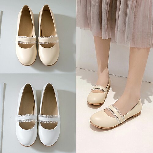 Girls' Flats Princess Shoes School Shoes PU School Shoes Big Kids(7years ) Daily White Beige Spring Summer
Girls' Flats Princess Shoes School Shoes PU School Shoes Big Kids(7years ) Daily White Beige Spring Summer