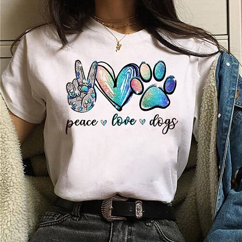 Women's T shirt Tee Green Blue Pink Graphic Heart Print Short Sleeve Casual Weekend Basic Round Neck Regular Painting Couple S
Women's T shirt Tee Green Blue Pink Graphic Heart Print Short Sleeve Casual Weekend Basic Round Neck Regular Painting Couple S