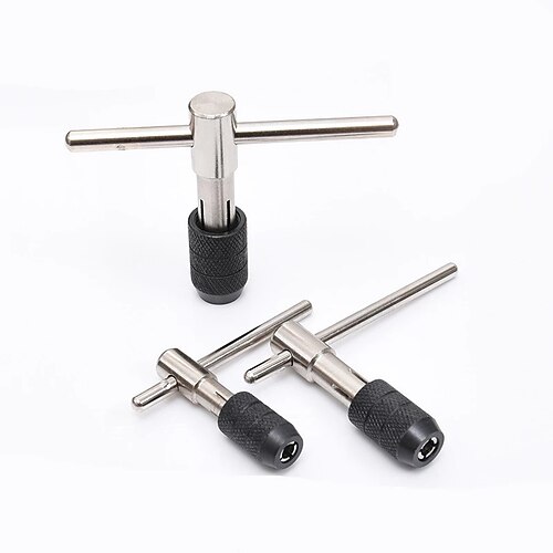 

Adjustable T-type ratchet wire tap wrench Manual wire tapping tool fitting for M3 M4 M5 M6 M8 M10 M12 Hardware Repair tool