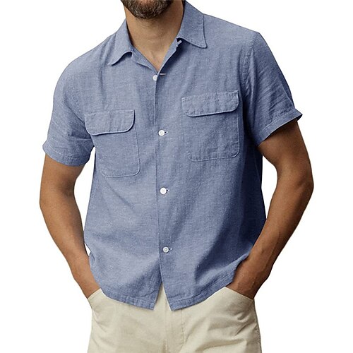 Men's Shirt Casual Shirt Solid Colored Turndown Green Blue Pink Brown Light Blue Outdoor Street Short Sleeve Button-Down Clothing Apparel Cotton Fashion Breathable Comfortable
Men's Shirt Casual Shirt Solid Colored Turndown Green Blue Pink Brown Light Blue Outdoor Street Short Sleeve Button-Down Clothing Apparel Cotton Fashion Breathable Comfortable
