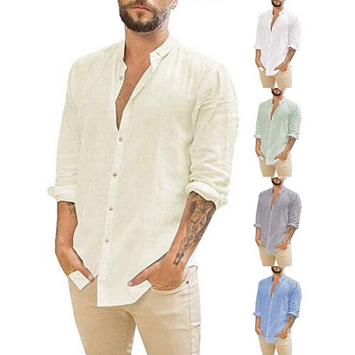 Men's Linen Long Sleeve Casual T-Shirt with Buttons Loose Fit for Beach Summer Tee shirt Hiking Shirt / Button Down Shirts Outdoor Breathable Quick Dry Lightweight Sweat wicking Top Fishing Climbing
Men's Linen Long Sleeve Casual T-Shirt with Buttons Loose Fit for Beach Summer Tee shirt Hiking Shirt / Button Down Shirts Outdoor Breathable Quick Dry Lightweight Sweat wicking Top Fishing Climbing