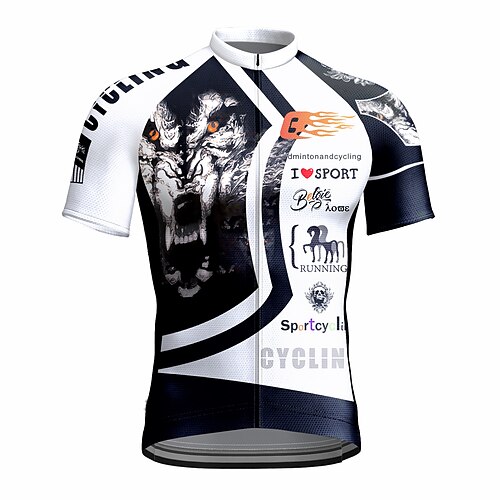 21Grams Men's Cycling Jersey Short Sleeve Bike Top with 3 Rear Pockets Mountain Bike MTB Road Bike Cycling Breathable Quick Dry Moisture Wicking Reflective Strips Black Animal Polyester Spandex Sports
21Grams Men's Cycling Jersey Short Sleeve Bike Top with 3 Rear Pockets Mountain Bike MTB Road Bike Cycling Breathable Quick Dry Moisture Wicking Reflective Strips Black Animal Polyester Spandex Sports