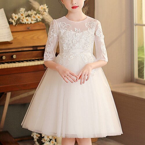 Kids Girls' Dress Butterfly Knee-length Dress Performance Beaded Cotton Half Sleeve Princess Dress 3-12 Years Fall White
Kids Girls' Dress Butterfly Knee-length Dress Performance Beaded Cotton Half Sleeve Princess Dress 3-12 Years Fall White