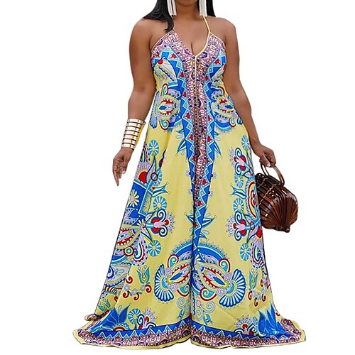Women's Plus Size Jumpsuit Print Print Casual Casual Daily High Full Length Spring Summer Green Yellow L XL XXL 3XL 4XL
Women's Plus Size Jumpsuit Print Print Casual Casual Daily High Full Length Spring Summer Green Yellow L XL XXL 3XL 4XL
