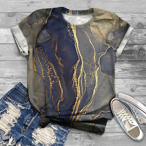 Dame Plus størrelse Toppe T-shirt Farvegradient Trykt mønster Kortærmet Rund Hals Basale Gade Daglig Sport Bomuldspandextrøje Sommer Blå / Plusstørrelser
Dame Plus størrelse Toppe T-shirt Farvegradient Trykt mønster Kortærmet Rund Hals Basale Gade Daglig Sport Bomuldspandextrøje Sommer Blå / Plusstørrelser